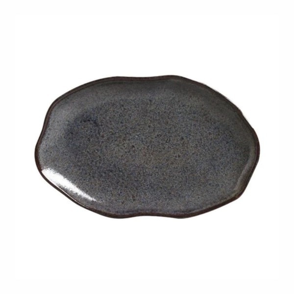 image Travessa Refrataria Oval Rasa 30 X 20Cm Titanium Stoneware Bio Porto Brasil Un