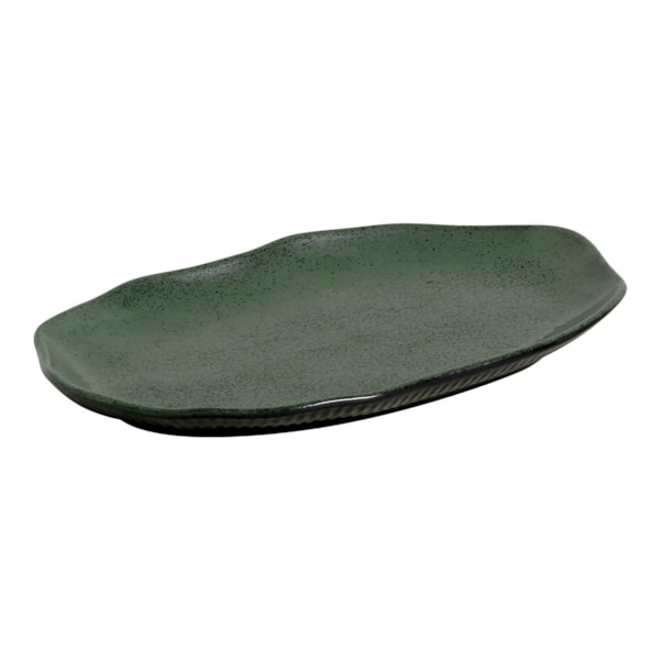 image Travessa Refrataria Oval Rasa 30 X 20Cm Verde Orgânico Stoneware Bio Greenery Porto Brasil Un