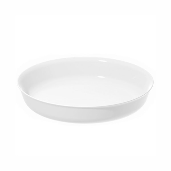 image Travessa Refrataria Redonda 3Lt Branco Vidro Opaline Marinex 6959 Un