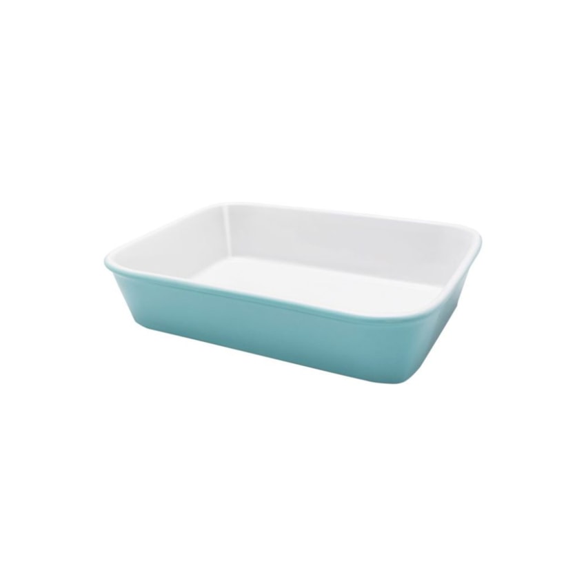 image Travessa Refrataria Retangular 22 x 15 x 5,3 cm 1Lt Water Blue Porcelana Bake Oxford Un