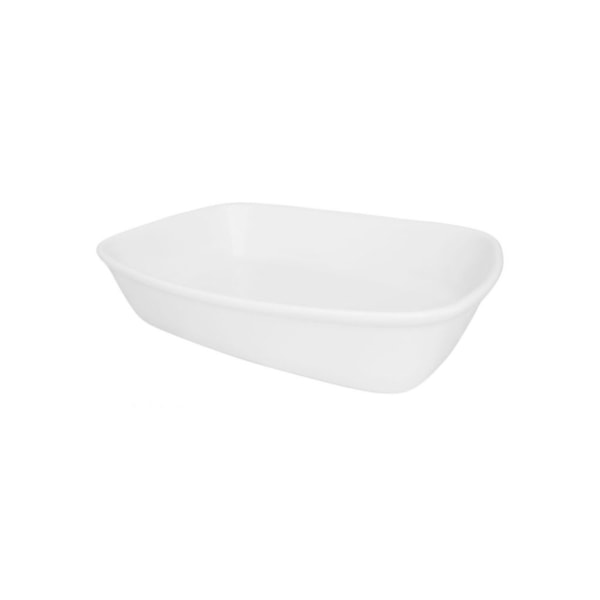 image Travessa Refrataria Retangular 26 x 18 x 5,6 cm 1,5Lt Branco Porcelana Bake Oxford Un
