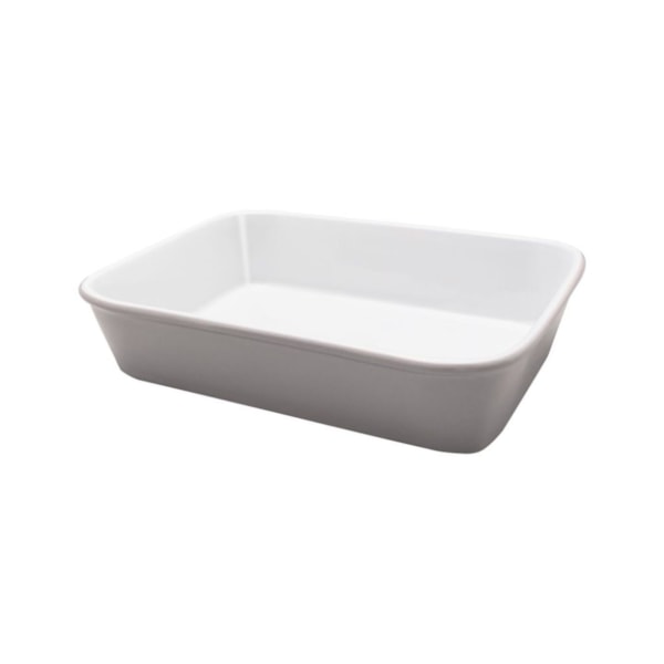 image Travessa Refrataria Retangular 26 x 18 x 5,6 cm 1,5Lt Cool Grey Porcelana Bake Oxford Un