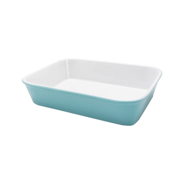 image Travessa Refrataria Retangular 26 x 18 x 5,6 cm 1,5Lt Water Blue Porcelana Bake Oxford Un