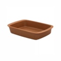 image Travessa Refrataria Retangular Funda  34 X 21 X 6,5Cm 2Lt Marrom Cerâmica Tango Oxford Un