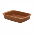 image Travessa Refrataria Retangular Funda  40 X 24 X 7Cm 3,25Lt Marrom Cerâmica Tango Oxford Un