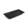 image Travessa Retangular 26,5 X 13Cm Preta Melamina Gourmet Mix Un