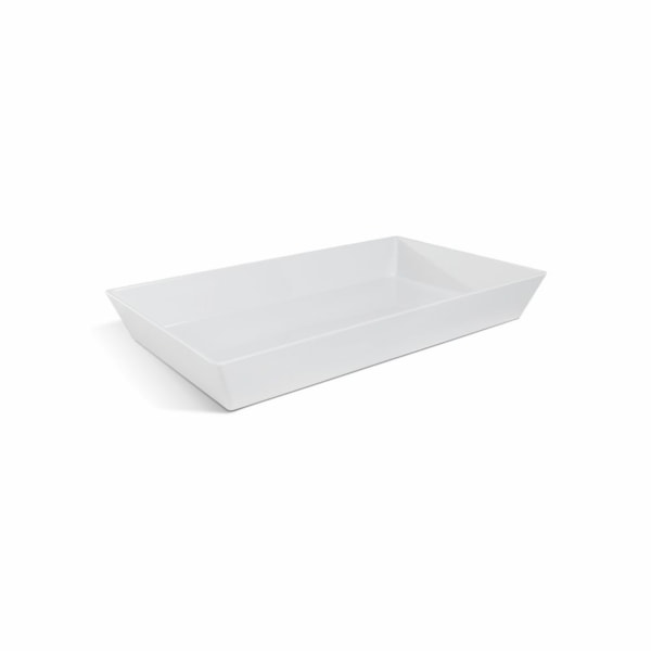 image Travessa Retangular 26,5 X 16,2 X 7Cm Gn1/4 Branca Melamina Gastronorm Deep Brinox Un