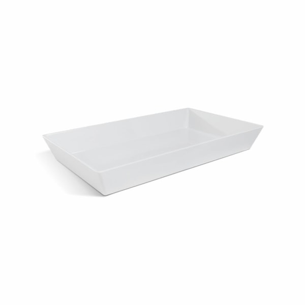 image Travessa Retangular 32,5 X 17,6 X 7Cm Gn1/3 Branca Melamina Gastronorm Deep Brinox Un