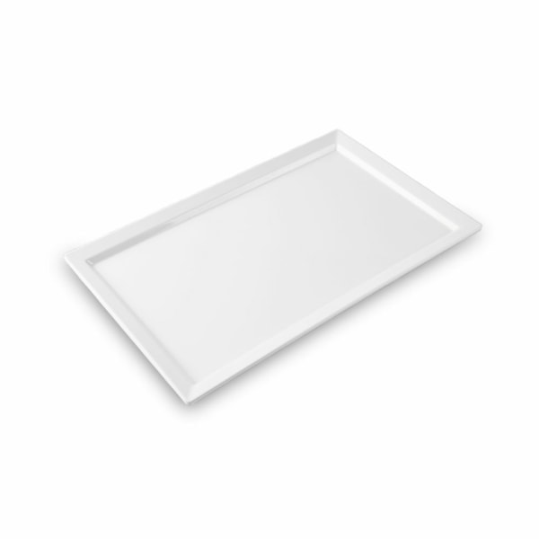 image Travessa Retangular 32,5 X 26,5 X 3Cm 1/2 Branca Melamina Gastronorm Brinox Un