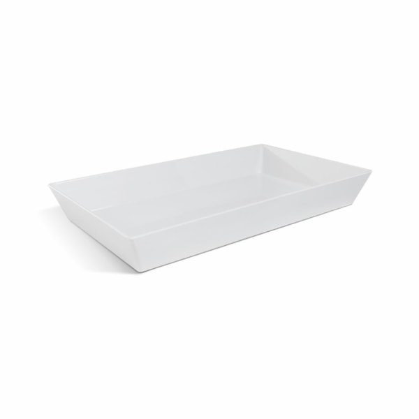 image Travessa Retangular 32,5 X 26,5 X 7Cm Gn1/2 Branca Melamina Gastronorm Deep Brinox Un