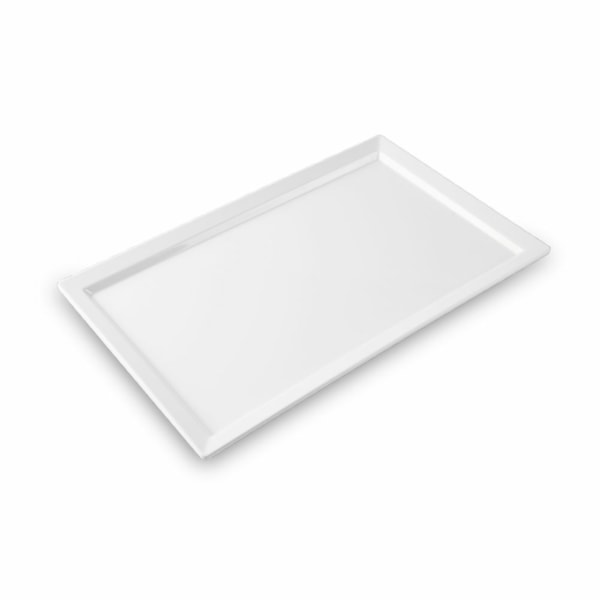 image Travessa Retangular 35,4 X 32,5 X 3Cm Gn2/3 Branca Melamina Gastronorm Brinox Un