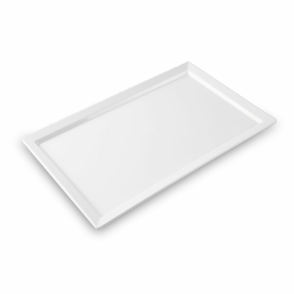 image Travessa Retangular 53 X 16,2 X 3Cm 2/4 Branca Melamina Gastronorm Brinox Un