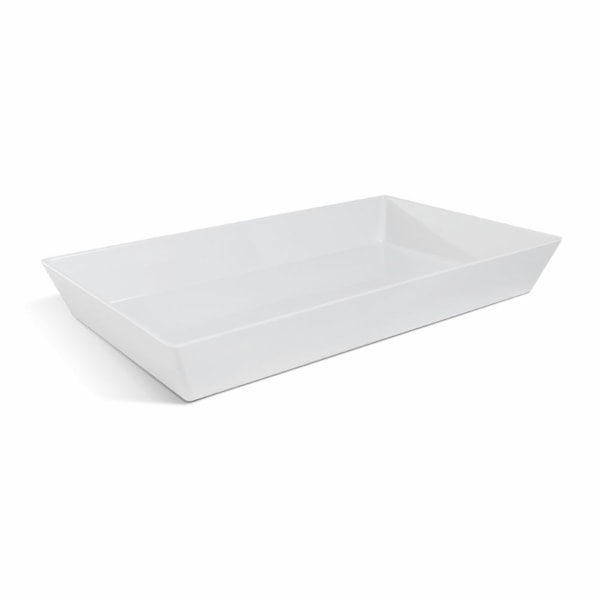 image Travessa Retangular 53 X 16,2 X 7Cm Gn2/4 Branca Melamina Gastronorm Deep Brinox Un