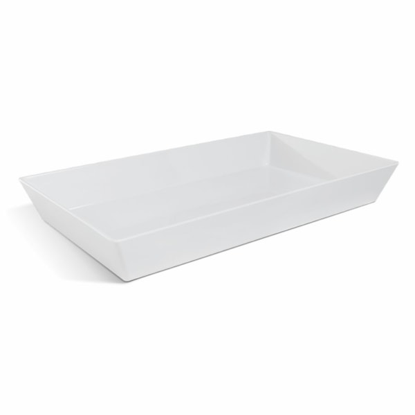 image Travessa Retangular 53 X 32,5 X 7Cm Gn1/1 Branca Melamina Gastronorm Deep Brinox Un