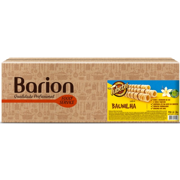 image Tubetes Sabor Baunilha Barion Cx 1Kg