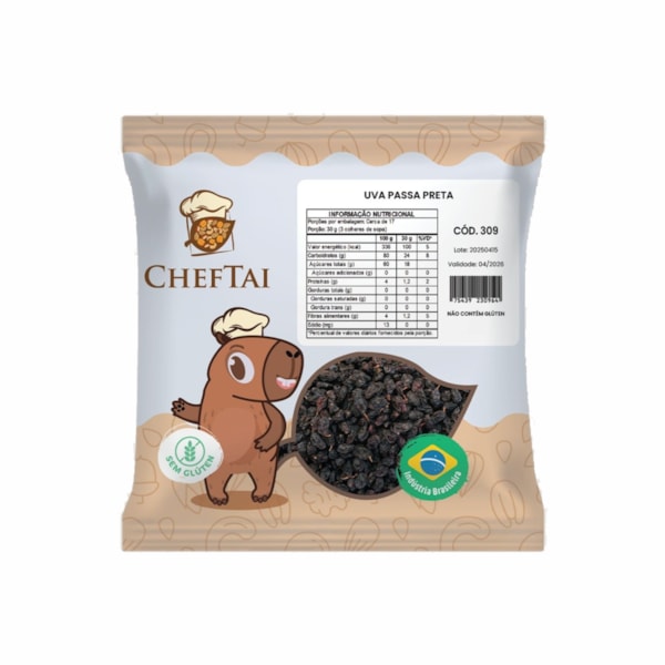 image Uva Passa Preta S/Semente Taina 500G