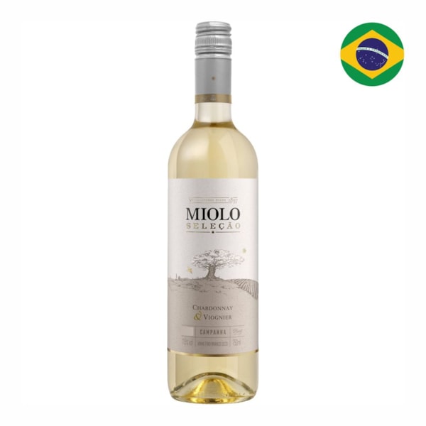 image Vinho Branco 750Ml Seco Chardonnay Seleção Miolo