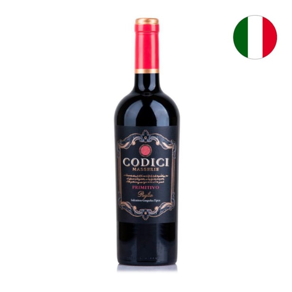 image Vinho Tinto 750Ml Italiano Codici Masserie Primitivo Puglia
