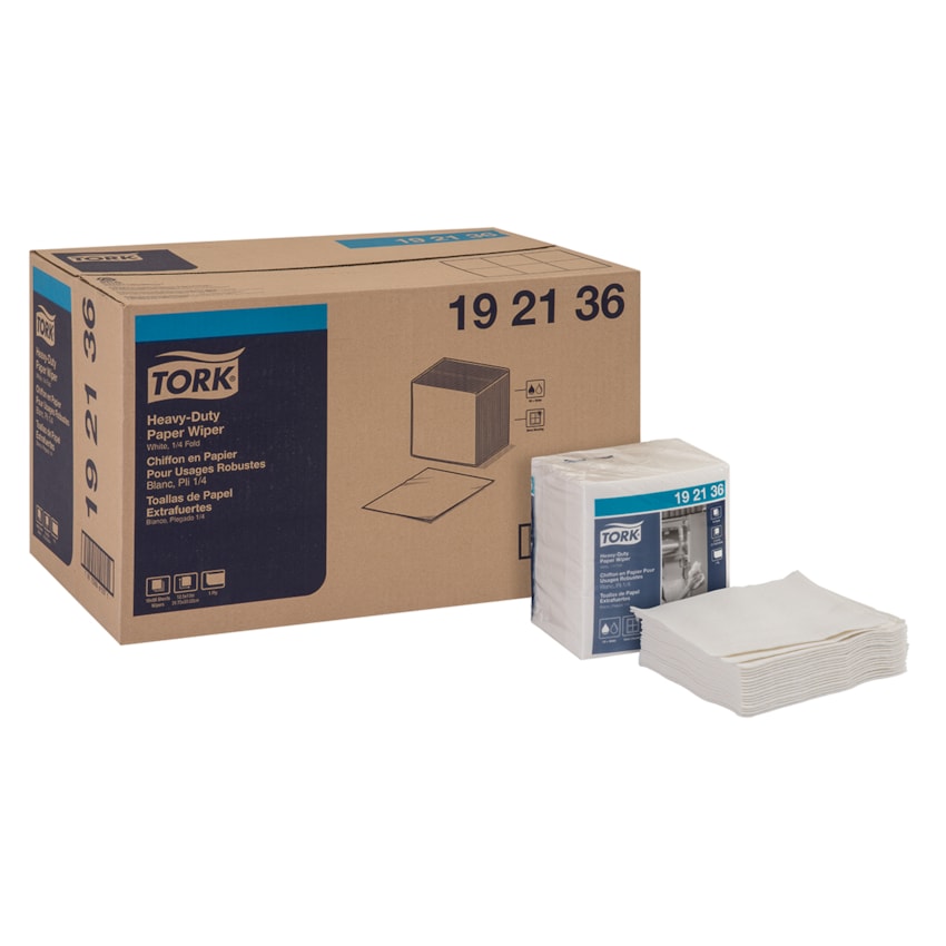image Wiper Papel  Heavy-Duty Tork Branco 31,75 X 33,02Cm 56 Panos 19 21 36