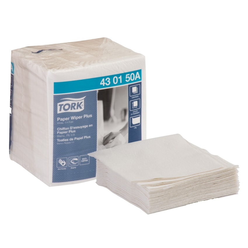 image Wiper  Paper Wiper Plus Tork 31,75 X 33,02Cm 90 Fl 43 01 50A