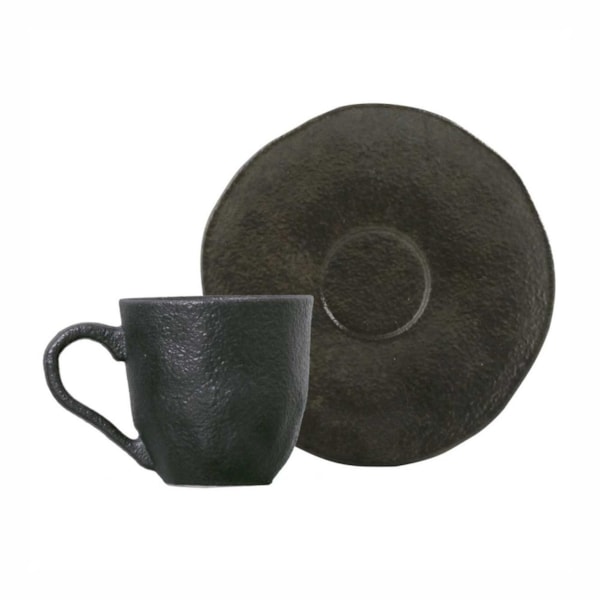 image Xícara De Café c/ Pires Orgânico Onyx 6 X 120Ml Porto Brasil Cx