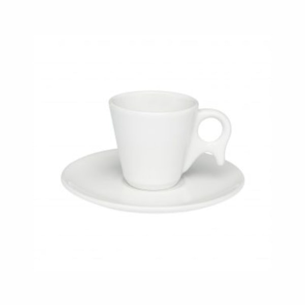 image Xicara De Cafezinho C/ Pires Genova Branco Porcelana Oxford 12 X 75Ml