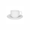 image Xicara De Chá C/ Pires Empilhável Branco Porcelana Oxford 12 X 200Ml